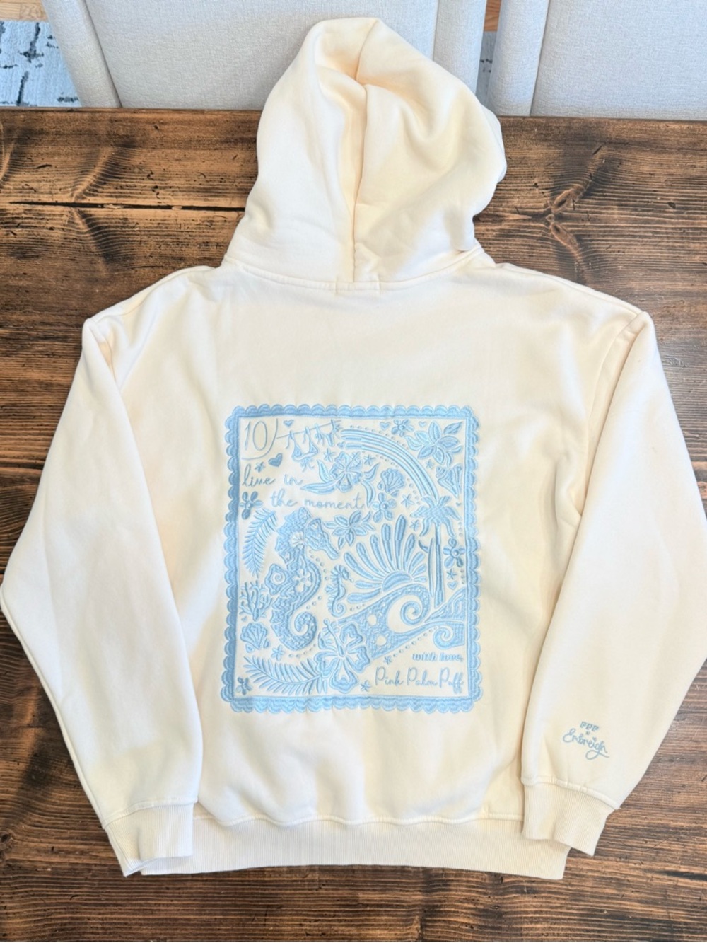 NEW Pink Palm Puff x Embreigh Hoodie - Picture 5 of 6